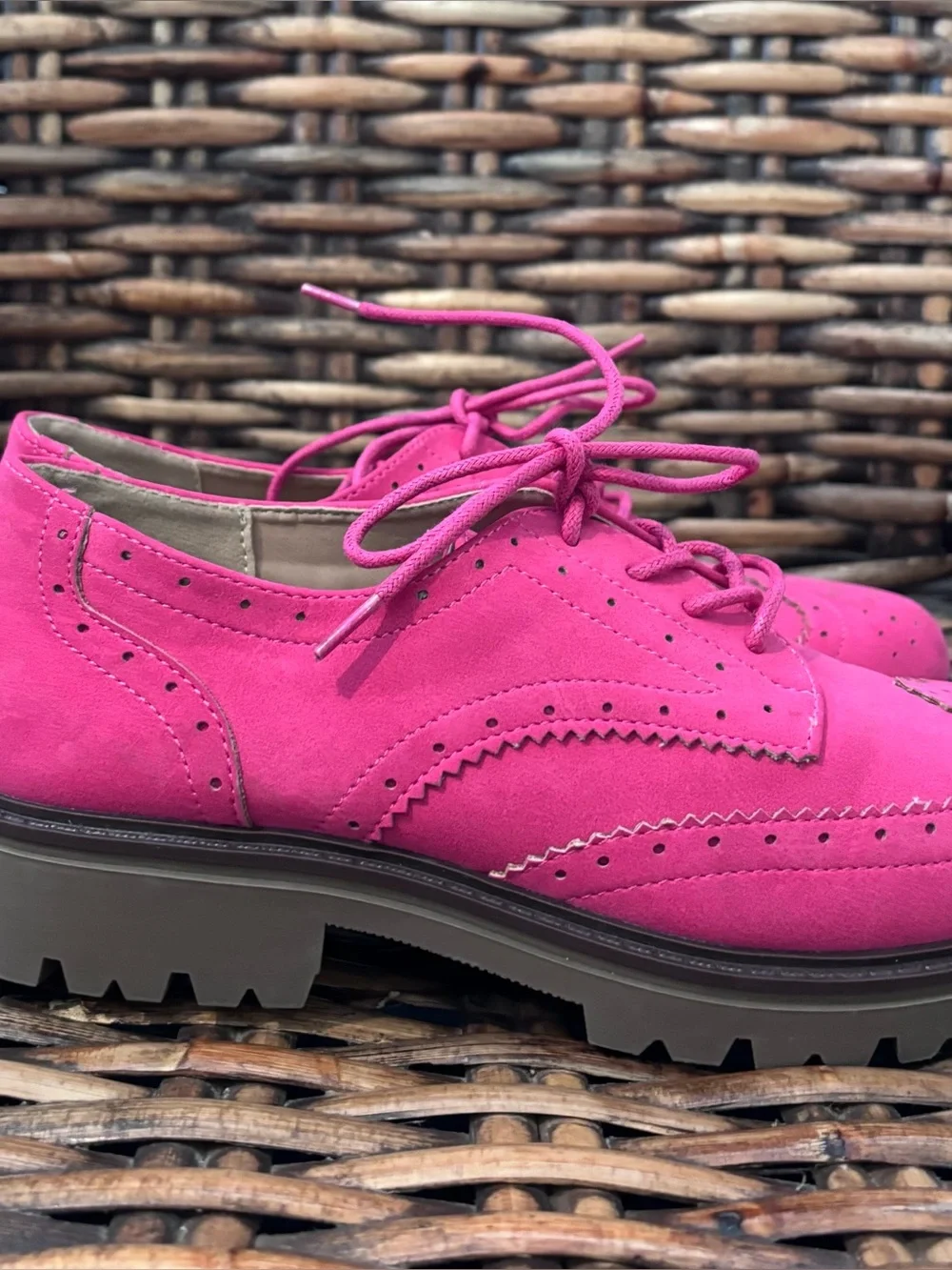 Journee Collection Pink Claudiya  Oxford Loafers  in size 8. Great condition!